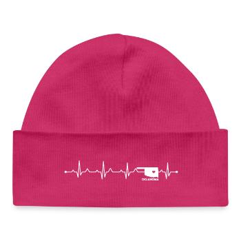 Missouri State Heart Minimalist Travel Art - Baby Organic Beanie - hot pink - Front