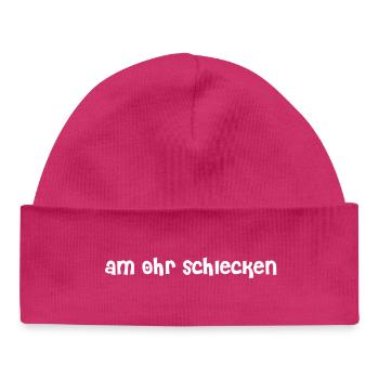 am Ohr schlecken - Baby Organic Mütze - hot Pink - Vorne