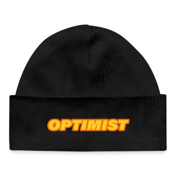 OPTIMIST - Baby Organic Mütze - Schwarz - Vorne