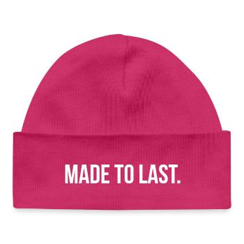 FAIT POUR DURER. | Greyline Officiel - Bonnet bébé bio - hot pink - Devant