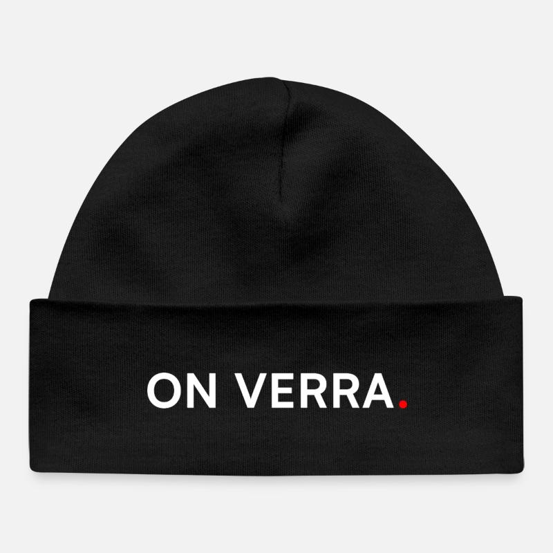 ON VERRA. Humour Minimal Procrastination - Bonnet bébé bio - noir