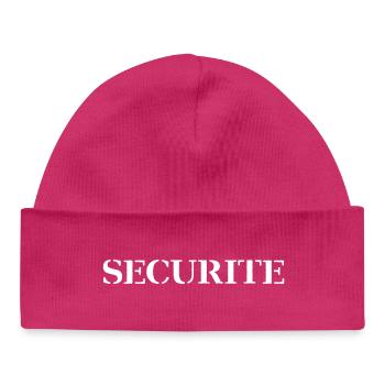 security - Baby Organic Beanie - hot pink - Front