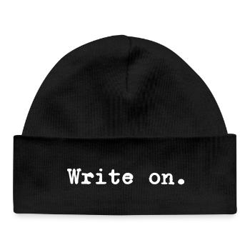 Write on - Baby Organic Beanie - black - Front