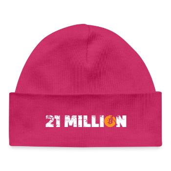 21 Million Bitcoin - Baby Organic Mütze - hot Pink - Vorne