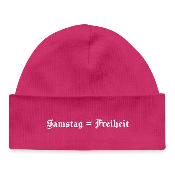 Saturday Freedom - Baby Organic Beanie - hot pink - Front