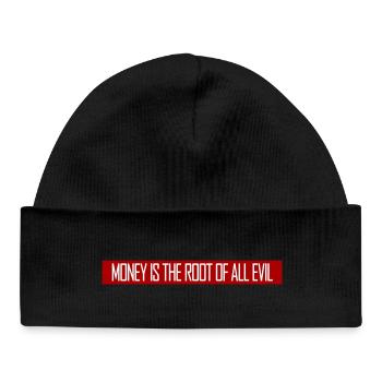 Money Root Evil Capitalism Greed Finance Rich - Baby Organic Beanie - black - Front