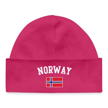 Norway Flag - Baby Organic Beanie - hot pink - Front