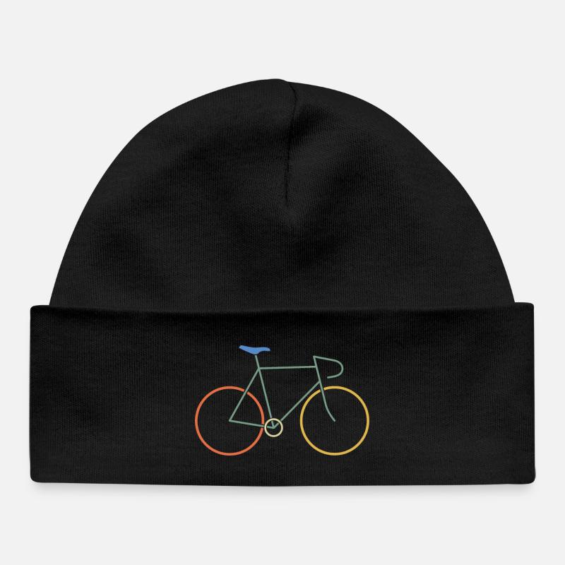 Vélo de course coloré - Bonnet bébé bio - noir