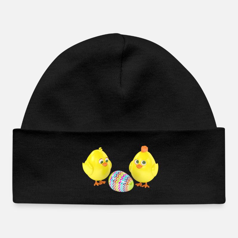 Easter - Baby Organic Beanie - black