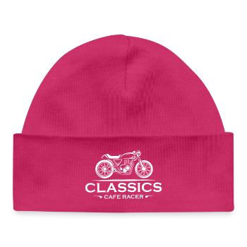 Café Racer Symbol Classic Biker Moto Retro - Bonnet bébé bio - hot pink - Devant