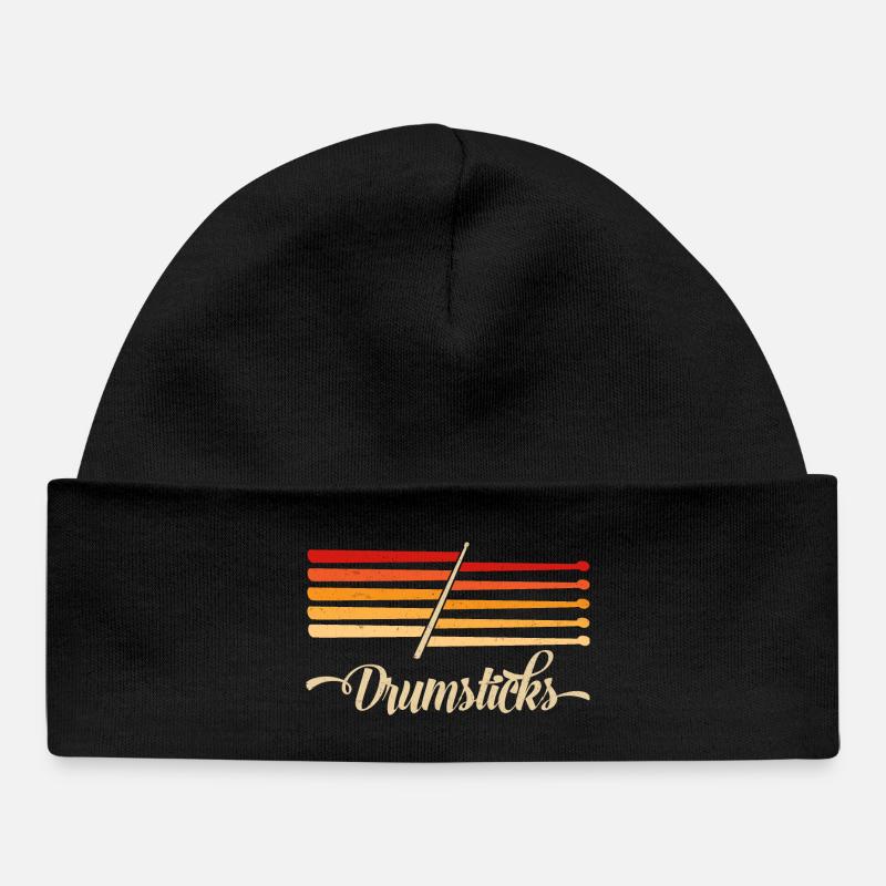 Drummer Drumsticks " Drumsticks » - Bonnet bébé bio - noir