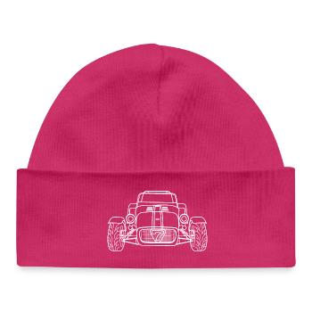 Caterham 7 Sportwagen - Baby Organic Mütze - hot Pink - Vorne