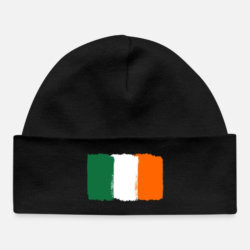 Drapeau de l’Irlande utilisé look - Bonnet bébé bio - noir