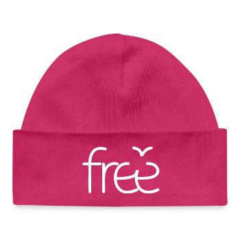 Free (dark) - Baby Organic Beanie - hot pink - Front