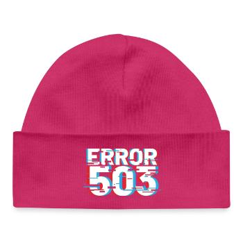 Erreur 503 Glitch - Bonnet bébé bio - hot pink - Devant