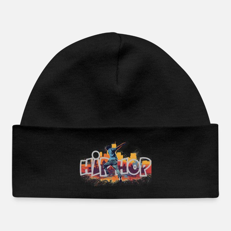 Cadeau Hip Hop Breakdancer - Bonnet bébé bio - noir