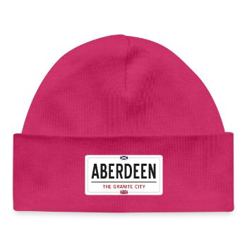 Aberdeen town sign - Baby Organic Beanie - hot pink - Front