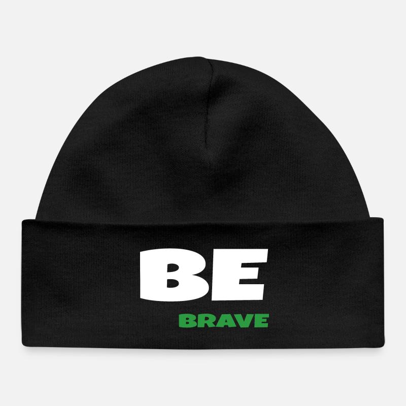Be Brave - Baby Organic Beanie - black