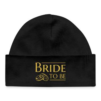 Bride Wedding Fiancée - Baby Organic Beanie - black - Front