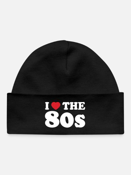Amour pour les Années 80 - Bonnet bébé bio - noir
