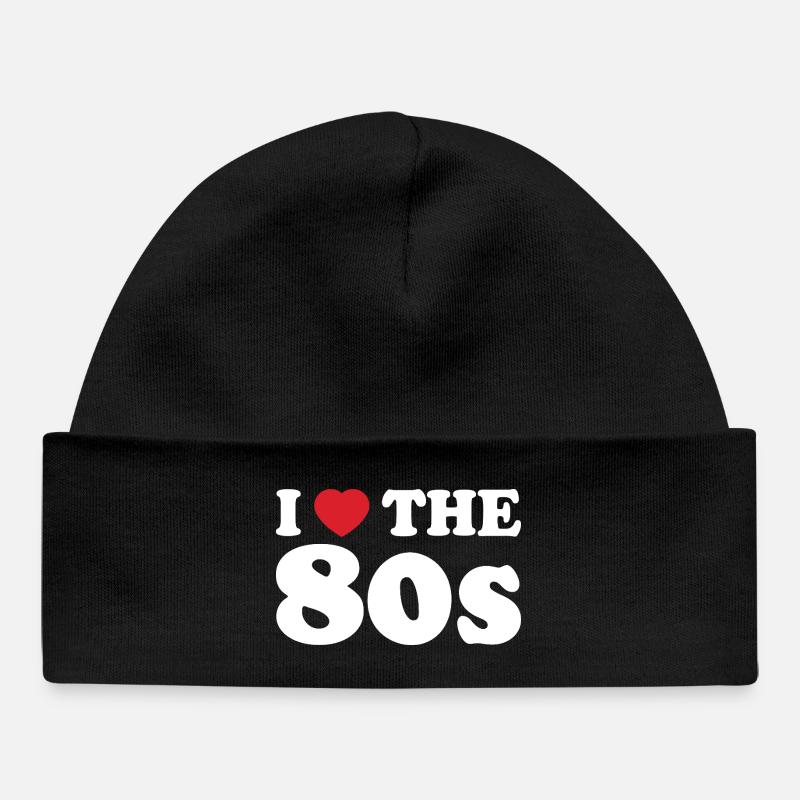Amour pour les Années 80 - Bonnet bébé bio - noir