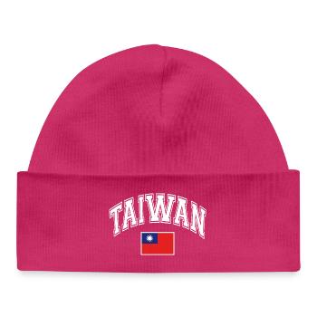 Drapeau de Taïwan - Bonnet bébé bio - hot pink - Devant
