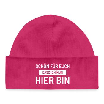 Aide au déménagement voisin aide de quartier - Bonnet bébé bio - hot pink - Devant