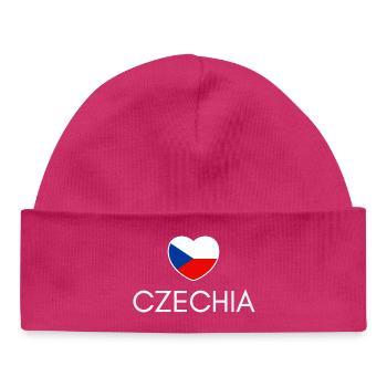 I love Czechia, heart Czechia - Baby Organic Beanie - hot pink - Front