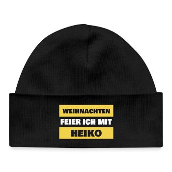Heiko comme prénom - Bonnet bébé bio - noir - Devant