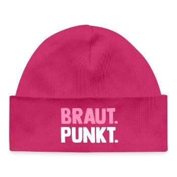JGA Team Braut Junggesellinnenabschied - Baby Organic Mütze - hot Pink - Vorne