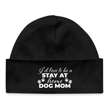 Au foyer chien maman - Bonnet bébé bio - noir - Devant
