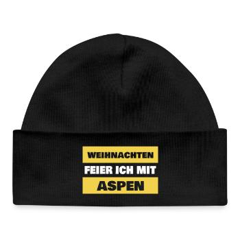 Gift for Aspen - Baby Organic Beanie - black - Front