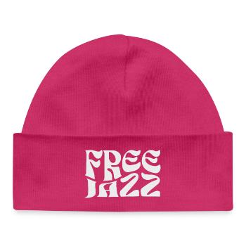 Conception du logo Free Jazz - Bonnet bébé bio - hot pink - Devant