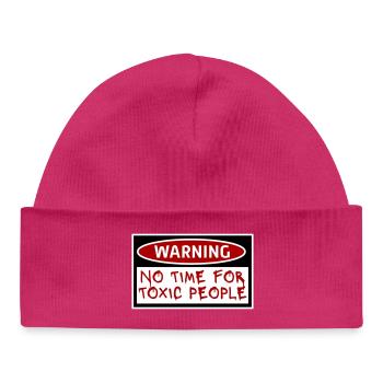 No Time Toxic People Grenzen Selbstfürsorge Spruch - Baby Organic Mütze - hot Pink - Vorne