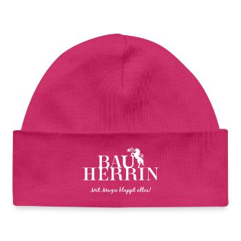 Builder House Construction Homeowner House Purchase Builder - Baby Organic Beanie - hot pink - Front