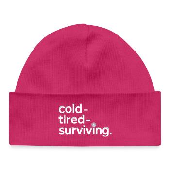 froid fatigué survivre à l’hiver disant pour - Bonnet bébé bio - hot pink - Devant