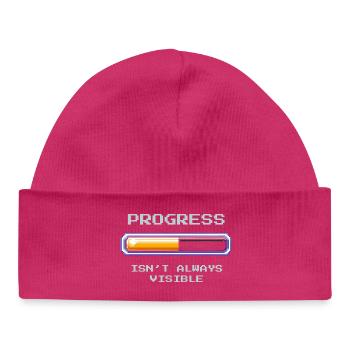 Invisible Progress | Social Work - Baby Organic Beanie - hot pink - Front