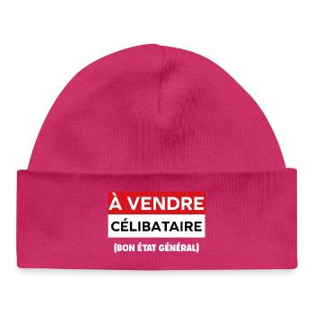 célibataire - Bonnet bébé bio - hot pink - Devant