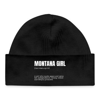 Montana Girl Independence Tee - Baby Organic Beanie - black - Front