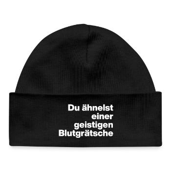 TU RESSEMBLES À UN TACLE DE SANG MENTAL. SARCASME - Bonnet bébé bio - noir - Devant