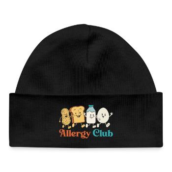 Club drôle d’allergie alimentaire Allergy Humour Peanut Dairy - Bonnet bébé bio - noir - Devant