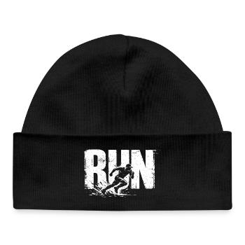 Run Shirt Running Fitness Runner Gift - Baby Organic Beanie - black - Front