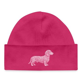 Dackel - Baby Organic Mütze - hot Pink - Vorne