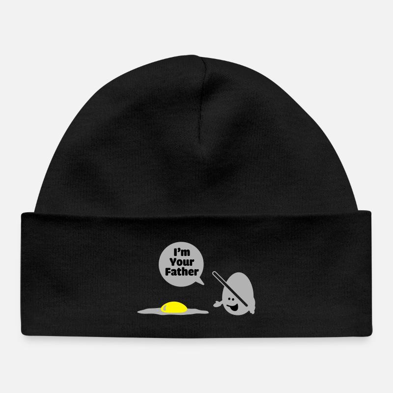 egg vader - Bonnet bébé bio - noir