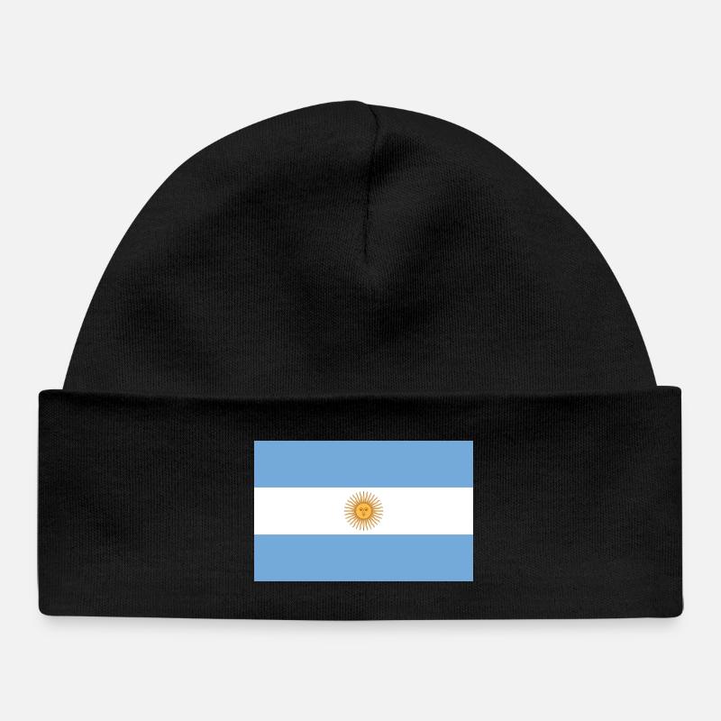 drapeau argentin - Bonnet bébé bio - noir