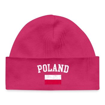 Typographie de l’Arc du drapeau polonais - Bonnet bébé bio - hot pink - Devant