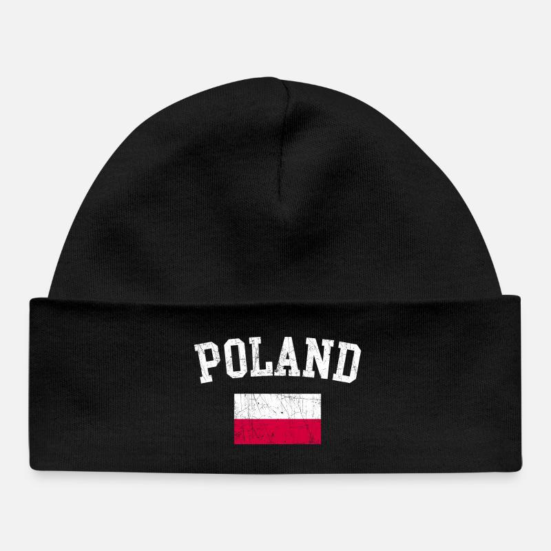 Typographie de l’Arc du drapeau polonais - Bonnet bébé bio - noir