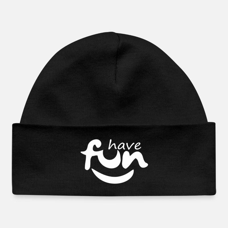 Drôle, amusez-vous - Bonnet bébé bio - noir