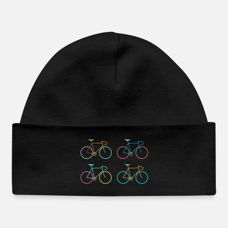 Vélo de course coloré - Bonnet bébé bio - noir