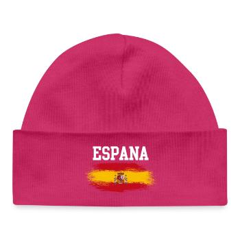 Brosse du drapeau de l’Espagne - Bonnet bébé bio - hot pink - Devant